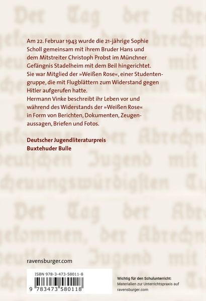 Produktbild: Das kurze Leben der Sophie Scholl