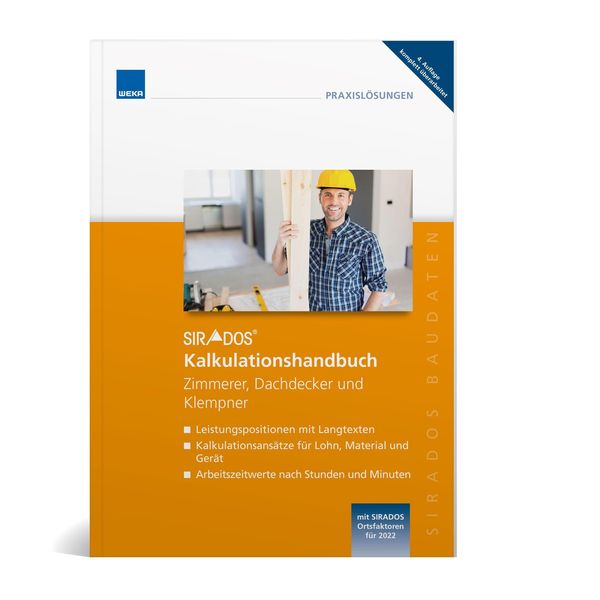 Produktbild: SIRADOS Kalkulationshandbuch - Zimmerer, Dachdecker