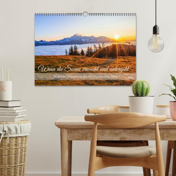 Produktbild: Wenn die Sonne erwacht und untergeht (Wandkalender 2026 DIN A3 quer), CALVENDO Monatskalender