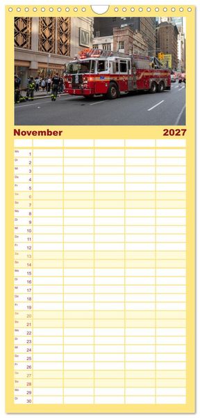 Produktbild: Familienplaner 2027 - Feuerwehr New York - Heart of the City mit 5 Spalten (Wandkalender, 21 x 45 cm) CALVENDO