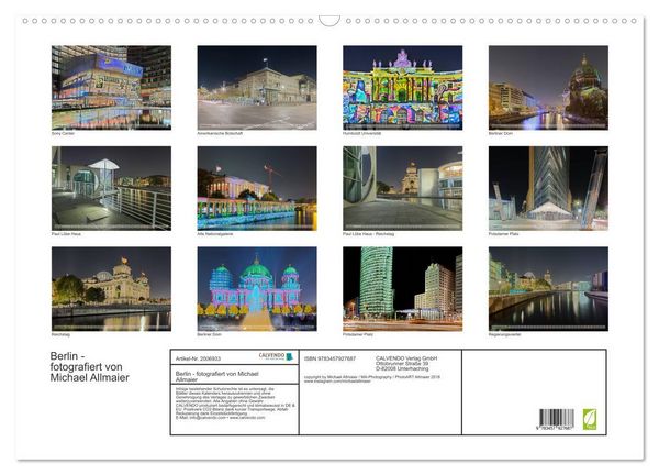 Produktbild: Berlin - fotografiert von Michael Allmaier (Wandkalender 2026 DIN A2 quer), CALVENDO Monatskalender