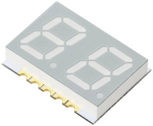 TRU COMPONENTS SMD-LED Gelb 10 mcd Zweiziffern-Display