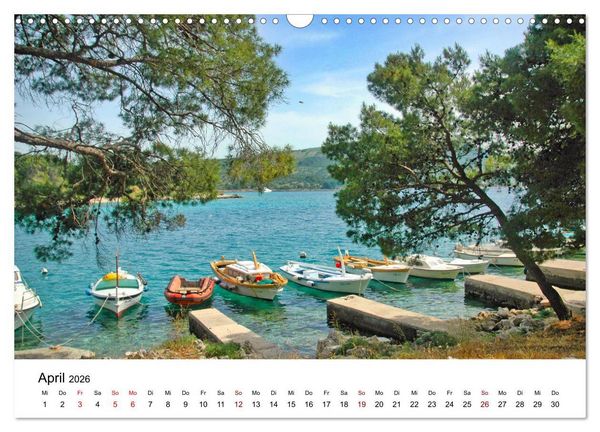 Produktbild: Farbenfrohe Boote in kristallklarem Wasser (Wandkalender 2026 DIN A3 quer), CALVENDO Monatskalender