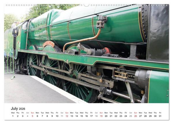 Produktbild: Englands Nostalgic Trains (High Quality Premium Wall Calendar 2026 DIN A2 landscape),CALVENDO 12 Month Wall Calendar