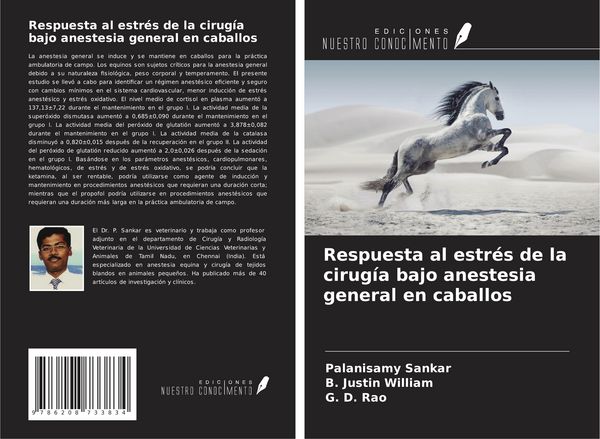 Produktbild: Respuesta al estr&eacute;s de la cirug&iacute;a bajo anestesia general en caballos