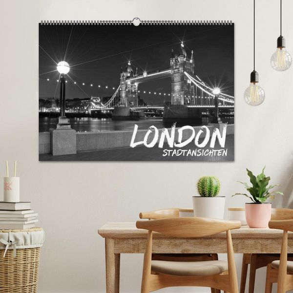 Produktbild: LONDON Stadtansichten (Wandkalender 2026 DIN A2 quer), CALVENDO Monatskalender
