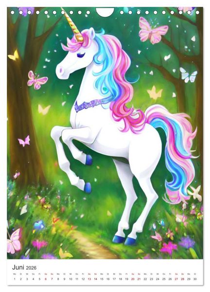 Produktbild: Jeder braucht ein Einhorn in seinem Leben - Bildergeschichte f&uuml;r Kinder (Wandkalender 2026 DIN A4 hoch), CALVENDO Monatskalender