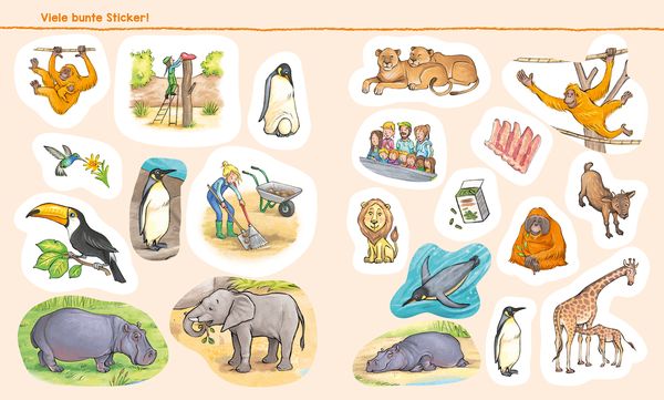 Produktbild: WAS IST WAS Kindergarten Malen Rätseln Stickern Im Zoo