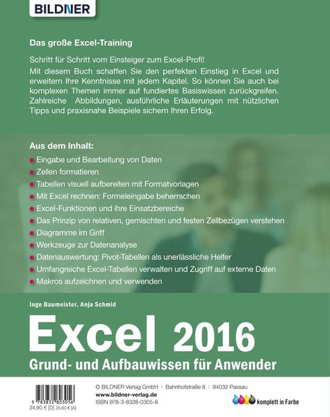 Produktbild: Excel 2016 Grund- und Aufbauwissen f&uuml;r Anwender