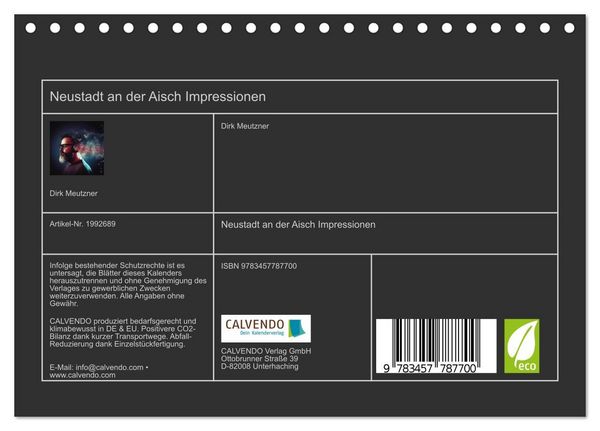Produktbild: Neustadt an der Aisch Impressionen (Tischkalender 2026 DIN A5 quer), CALVENDO Monatskalender