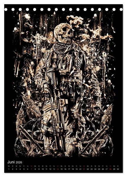 Produktbild: BLOODBOY/WAR ILLUSTRATION (Tischkalender 2026 DIN A5 hoch), CALVENDO Monatskalender