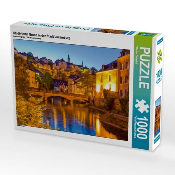 Produktbild: CALVENDO Puzzle Stadtviertel Grund in der Stadt Luxemburg | 1000 Teile Lege-Gr&ouml;&szlig;e 64x48cm Foto-Puzzle f&uuml;r gl&uuml;ckliche Stunden