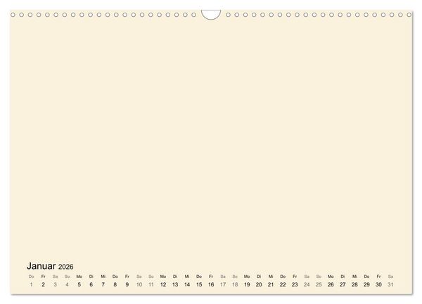 Produktbild: DIY Bastel-Kalender -Warme Pastell Farben- Zum Selbstgestalten (Wandkalender 2026 DIN A3 quer), CALVENDO Monatskalender