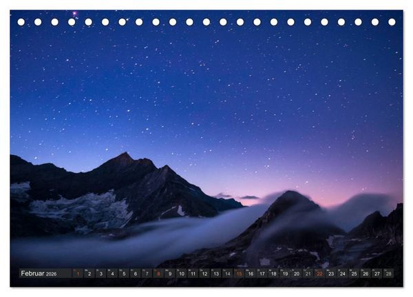 Produktbild: Himmelslichter - Mond und Sterne (Tischkalender 2026 DIN A5 quer), CALVENDO Monatskalender