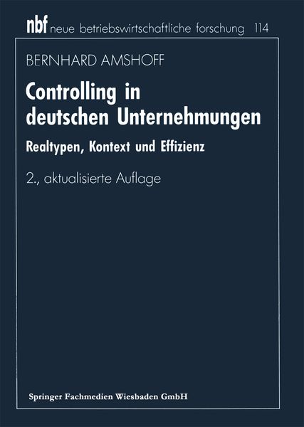 Produktbild: Controlling in deutschen Unternehmungen