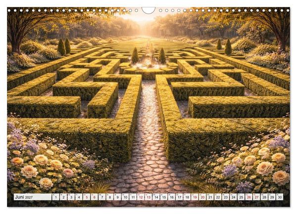 Produktbild: Labyrinth - Die stille Kunst der Umwege (Wandkalender 2027 DIN A3 quer), CALVENDO Monatskalender