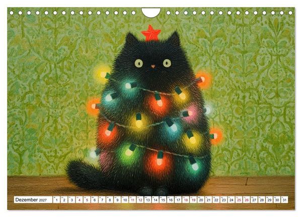Produktbild: Gute Laune Katzen (Wandkalender 2027 DIN A4 quer), CALVENDO Monatskalender