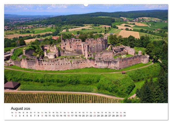 Produktbild: Deutschlands Burgen - Der S&uuml;den von oben (Wandkalender 2026 DIN A2 quer), CALVENDO Monatskalender