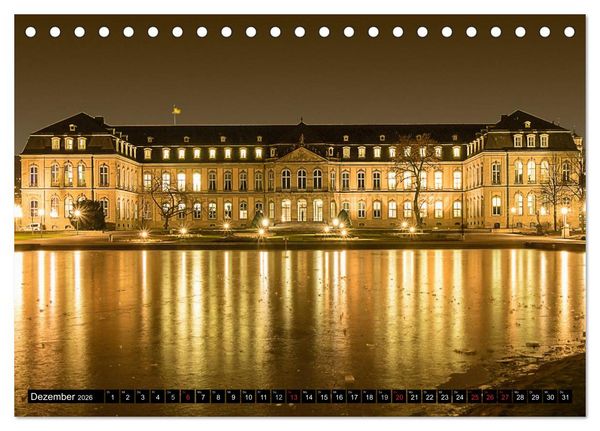 Produktbild: Stuttgart - Blue City Lights (Tischkalender 2026 DIN A5 quer), CALVENDO Monatskalender