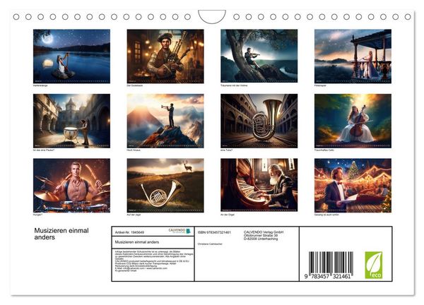Produktbild: Musizieren einmal anders (Wandkalender 2026 DIN A4 quer), CALVENDO Monatskalender