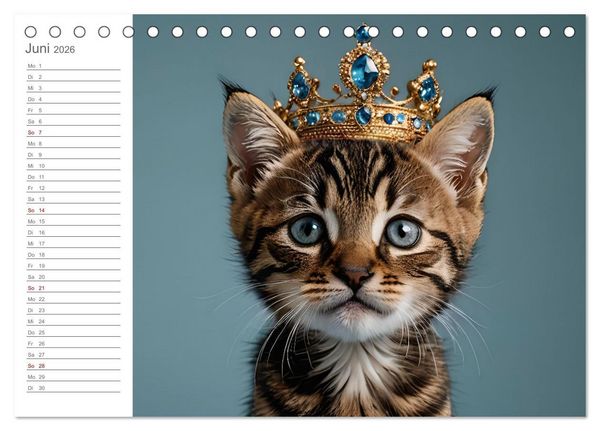 Produktbild: Herzensk&ouml;nige - KI Geburtstagskalender f&uuml;r unsere Bediensteten (Tischkalender 2026 DIN A5 quer), CALVENDO Monatskalender