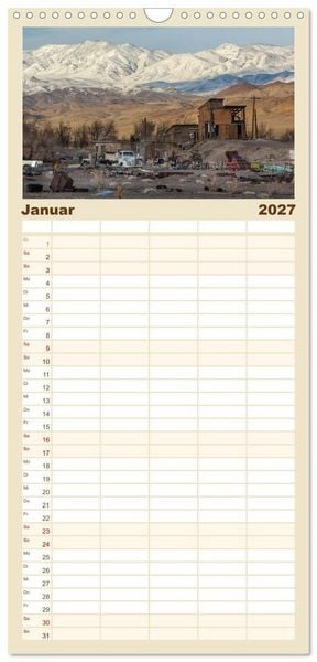 Produktbild: Familienplaner 2027 - Wo der Wind Wohnt, Amerikas Lost Places mit 5 Spalten (Wandkalender, 21 x 45 cm) CALVENDO
