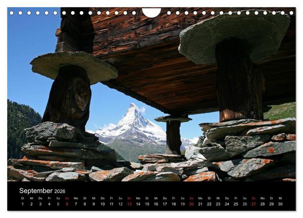 Produktbild: Zauber der Berge Zermatt und das Matterhorn (Wandkalender 2026 DIN A4 quer), CALVENDO Monatskalender