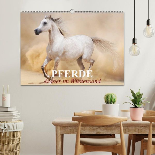 Produktbild: Pferde &bull; Araber im W&uuml;stensand (Wandkalender 2026 DIN A2 quer), CALVENDO Monatskalender