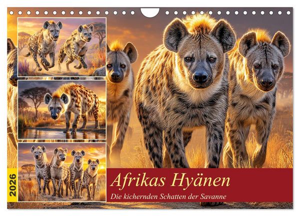 Produktbild: Afrikas Hy&auml;nen. Die kichernden Schatten der Savanne (Wandkalender 2026 DIN A4 quer), CALVENDO Monatskalender