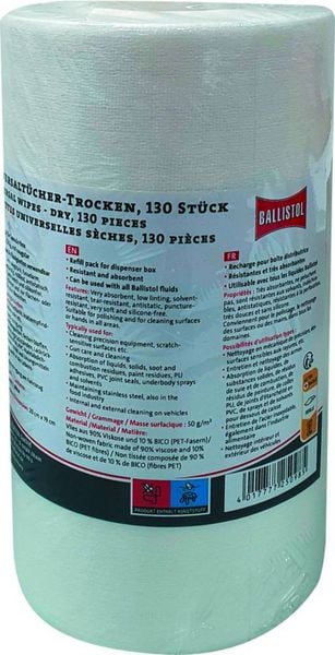 Produktbild: Ballistol Rolle mit 130 trockenen T&uuml;chern 25098 1 St.