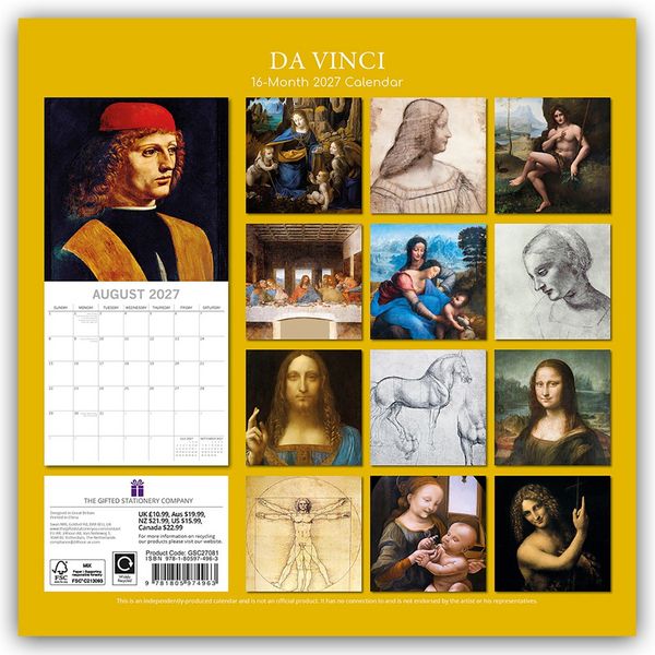 Produktbild: Leonardo da Vinci 2027 &ndash; 16-Monatskalender