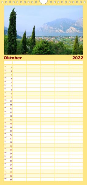 Produktbild: Familienplaner Gardasee (Wandkalender 2022 , 21 cm x 45 cm, hoch)