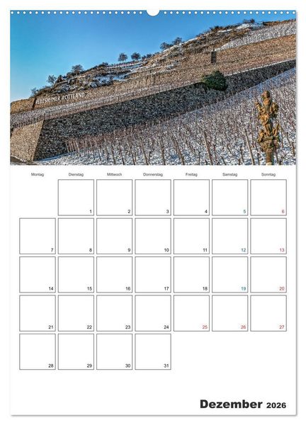 Produktbild: Rheingau Terminplaner (Wandkalender 2026 DIN A2 hoch), CALVENDO Monatskalender