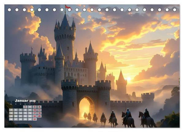 Produktbild: Burgen der Legenden (Tischkalender 2026 DIN A5 quer), CALVENDO Monatskalender