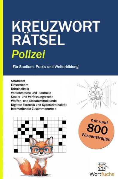 Produktbild: Kreuzwortr&auml;tsel Polizei - 56 R&auml;tsel mit L&ouml;sungen | Fachbegriffe spielerisch lernen