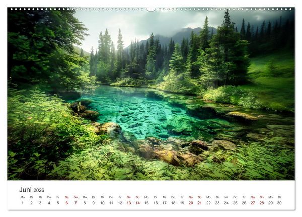 Produktbild: Die Seele Alaskas - Gew&auml;sser des Nordens (Wandkalender 2026 DIN A2 quer), CALVENDO Monatskalender
