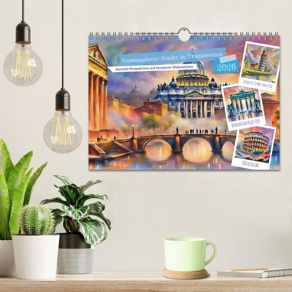 Produktbild: Verwunschene St&auml;dte in Traumwelten (Wandkalender 2026 DIN A4 quer), CALVENDO Monatskalender