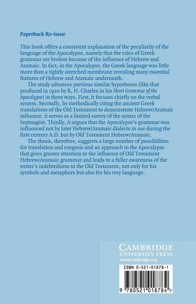 Produktbild: The Apocalypse and Semitic Syntax