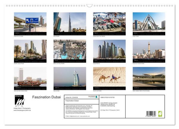 Produktbild: Faszination Dubai (Wandkalender 2026 DIN A2 quer), CALVENDO Monatskalender