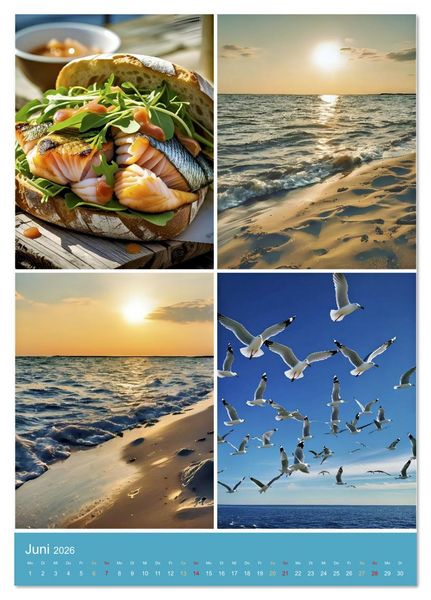 Produktbild: Endlich Ostsee Urlaub (Tischkalender 2026 DIN A5 hoch), CALVENDO Monatskalender