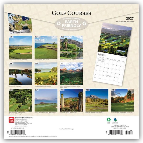 Produktbild: Golf Courses &ndash; Golfpl&auml;tze 2027 &ndash; 16-Monatskalender