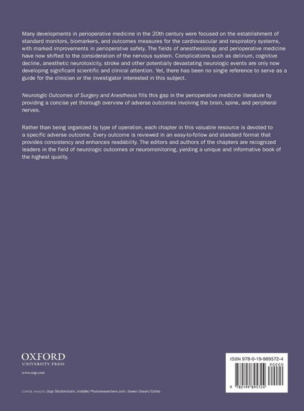 Produktbild: Neurologic Outcomes of Surgery and Anesthesia