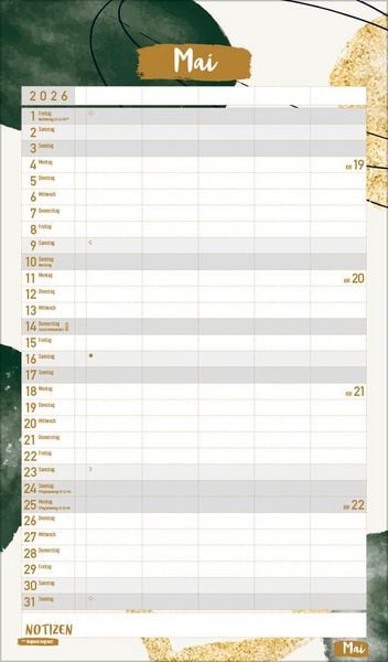 Produktbild: Familienplaner Metallic Glam 2026
