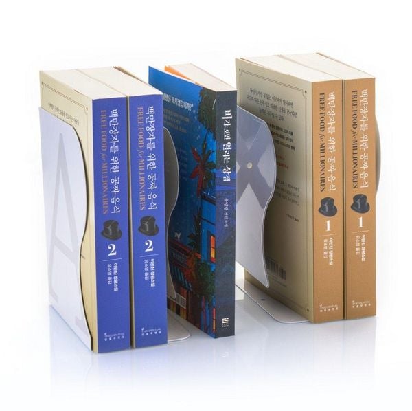 Produktbild: MyLibrary A-Z Metall-Buchregal Wei&szlig;
