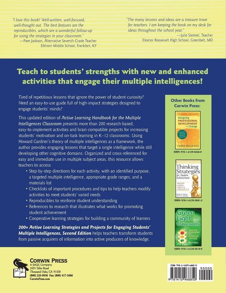 Produktbild: 200+ Active Learning Strategies and Projects for Engaging Students' Multiple Intelligences