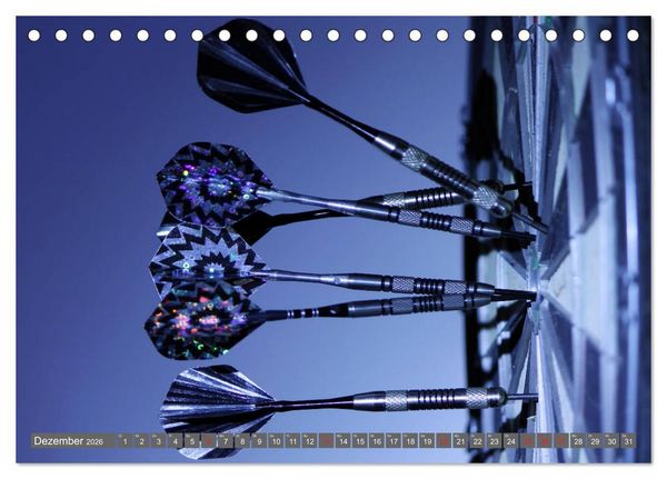 Produktbild: Darts. Konzentration - Sport - Spannung (Tischkalender 2026 DIN A5 quer), CALVENDO Monatskalender