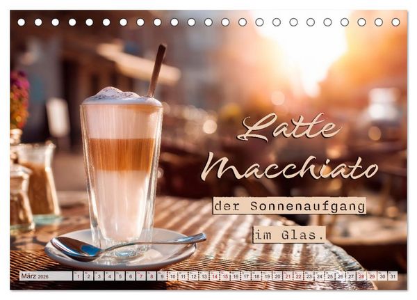 Produktbild: Kaffeemagie - Ein Jahr voller Genussmomente (Tischkalender 2026 DIN A5 quer), CALVENDO Monatskalender