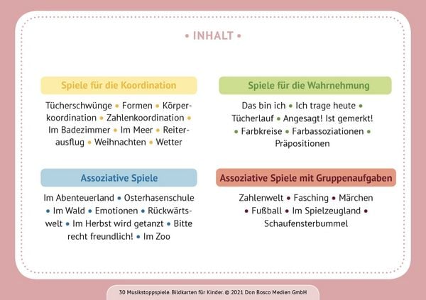 Produktbild: 30 Musikstoppspiele. Bildkarten f&uuml;r Kinder