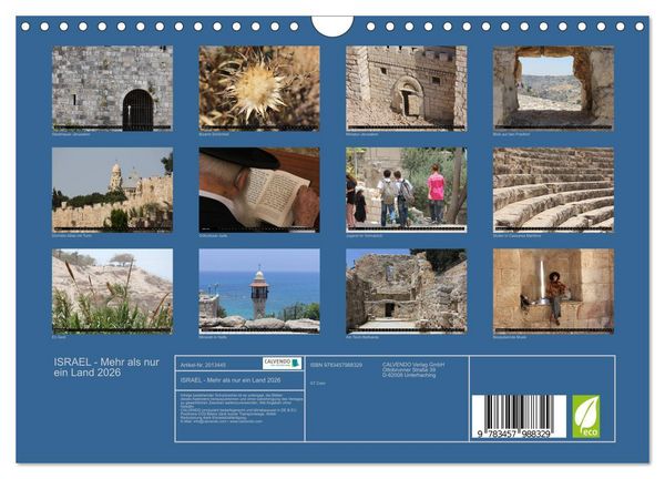 Produktbild: ISRAEL - Mehr als nur ein Land 2026 (Wandkalender 2026 DIN A4 quer), CALVENDO Monatskalender