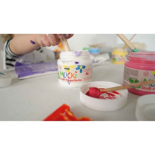 Produktbild: MUCKI Stoff-Fingerfarbe 6er Set 150 ml